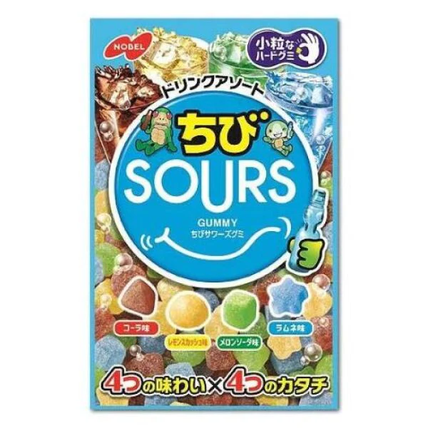 Nobel Sours Gummy (Mixed Soda) 80g