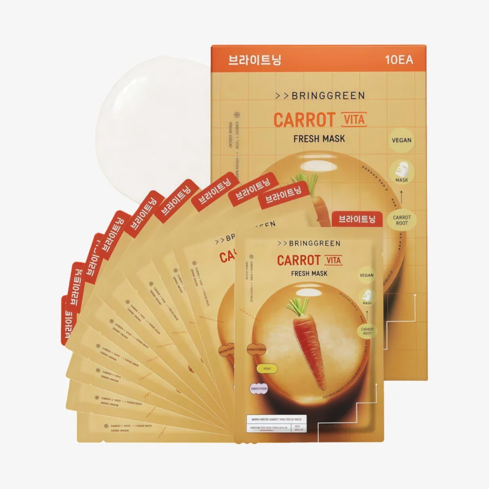 BRING GREEN Carrot Vita Fresh Mask 10 pcs