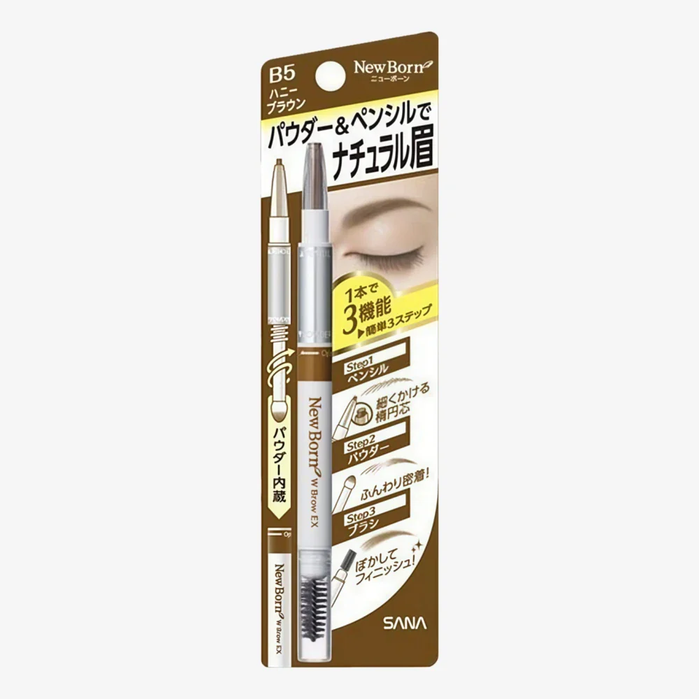 SANA Newborn 3 Ways Eyebrow Pencil B5 Honey Brown