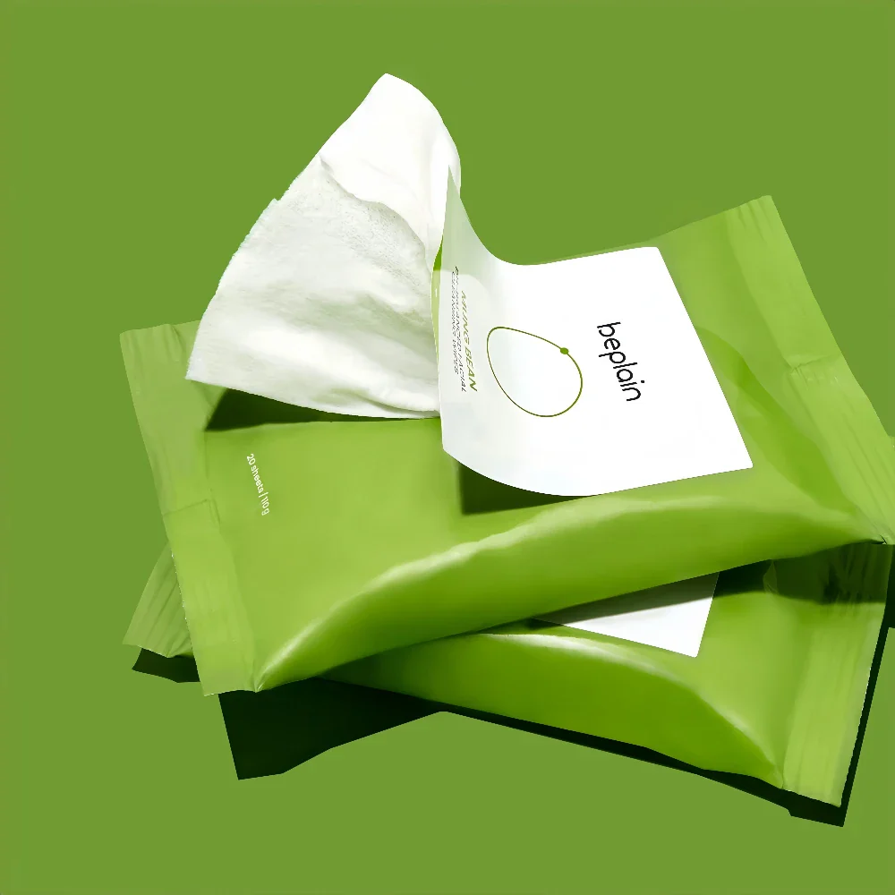 BEPLAIN Mung Bean PH Balanced Facial Cleansing Wipes 20pcs