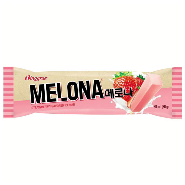 Binggrae Melona Strawberry Creamy Ice Bar 70ml