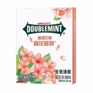WRIGLEY'S Doublemint Gum (Sakura Rose Flavor) 12Pcs