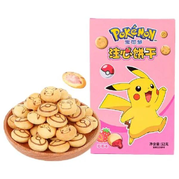 LDXT Pokemon Filled Cookies Stawberry Flavor 45g
