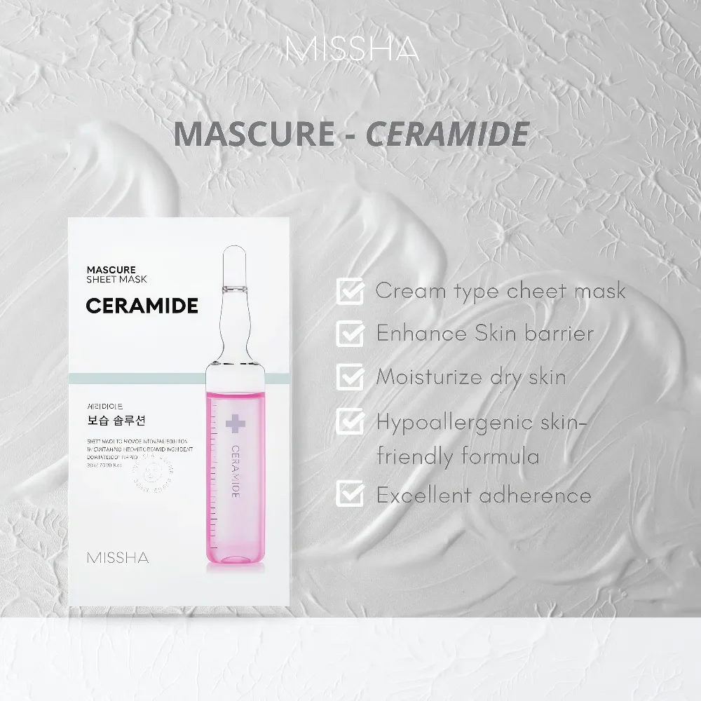 MISSHA Mascure Moisture Barrier Solution Sheet Mask Ceramide 27ml