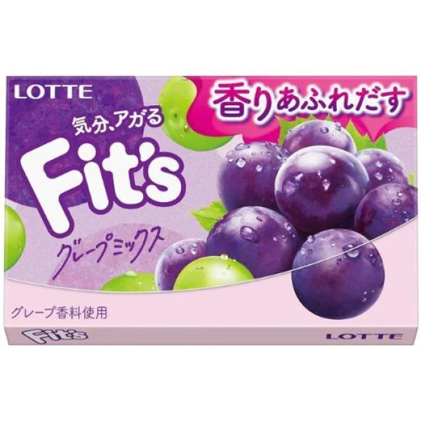 Lotte Fit's Chewing Gum Mixed Grape Flavor 12 pieces