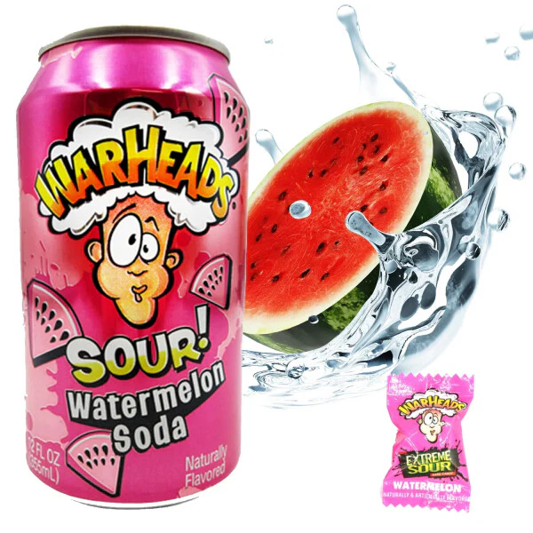 Warheads Sour Watermelon Soda 355ml