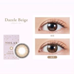 MOLAK Monthly Contact Lens (Dazzle Beige) (2 Lenses) -3.00