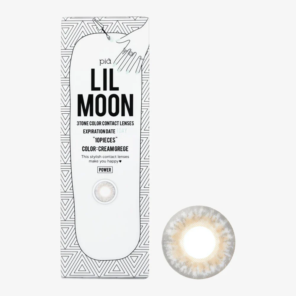 LILMOON 1DAY COLOR Contact Lens - CREAM GREGE -3.50