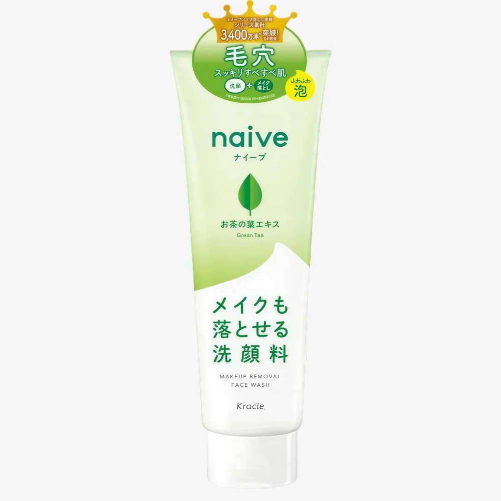 KRACIE Naive Makeup Remover Facial Cleansing Foam Tea leaf extract 200g