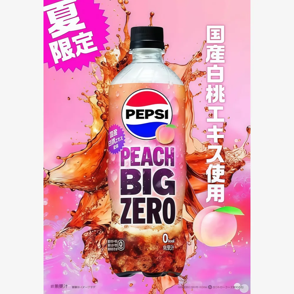 SUNTORY Pepsi Cola Zero Peach Flavor 600ml