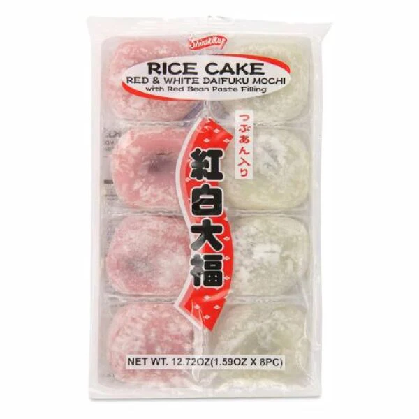 Shirakiku Daifuku Red & White Mochi Rice Cake 360g