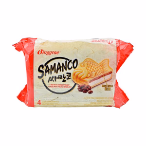 Binggrae Samanco Waffle Ice Cream Red Bean Flavor 150ml*4pcs