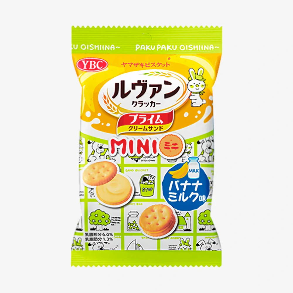 YBC Mini Banana Milk Sandwich Cookies 40g