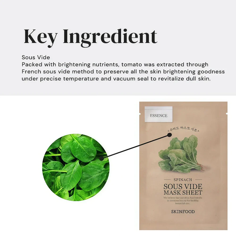 SKINFOOD Spinach Sous Vide Mask Sheet (10)
