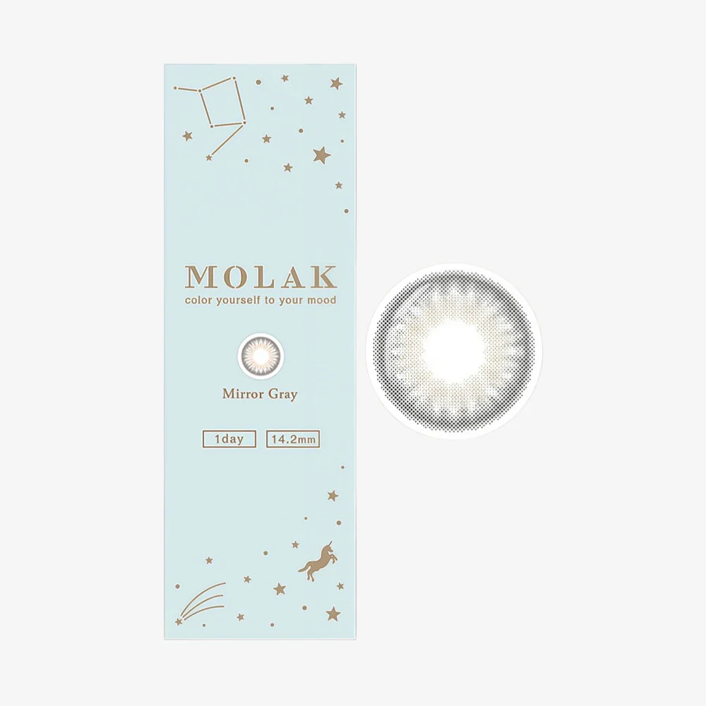 MOLAK Daily Contact Lens (Mirror Gray) (10 Lenses) -4.00