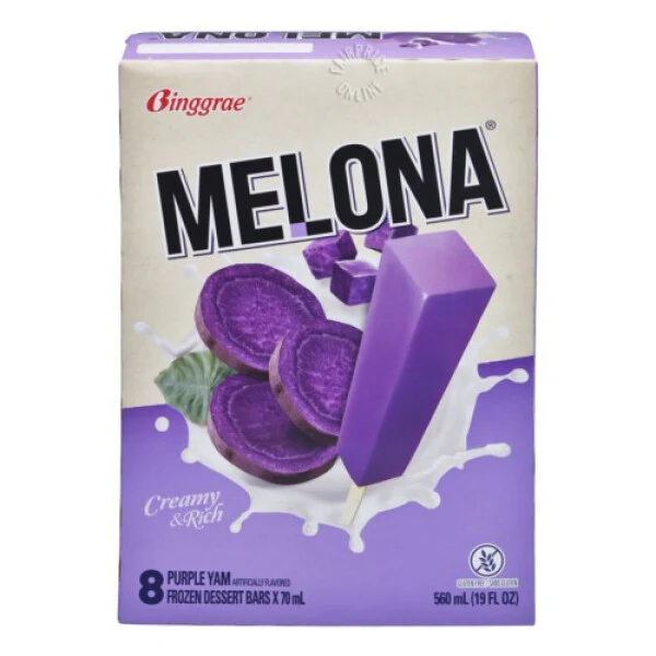 Binggrae Melona Purple Yam Creamy Ice Bar 70 ml*8pcs