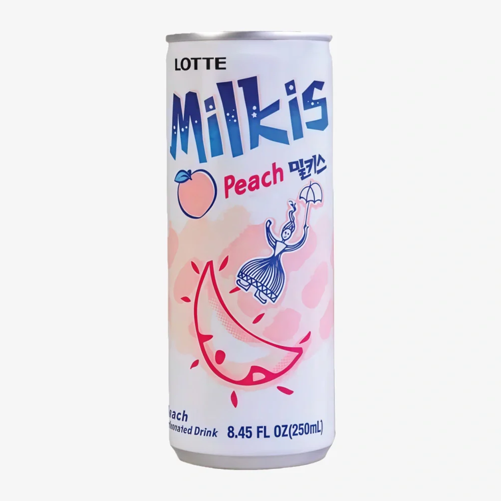 LOTTE Milkis Carbonated Drink (Peach Flavor) 250ml
