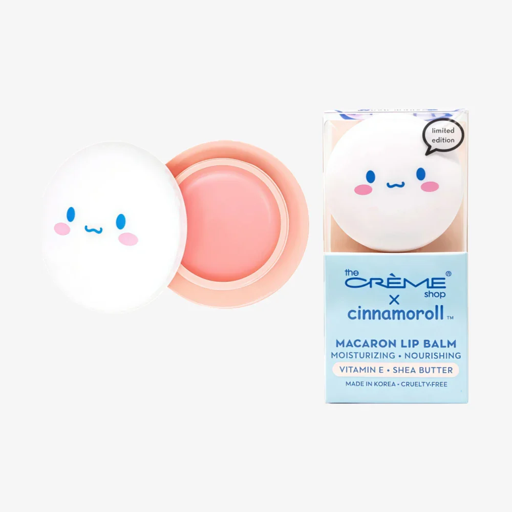 THE CREME SHOP Macaron Lip Balm Cinnamoroll Peach Mousse