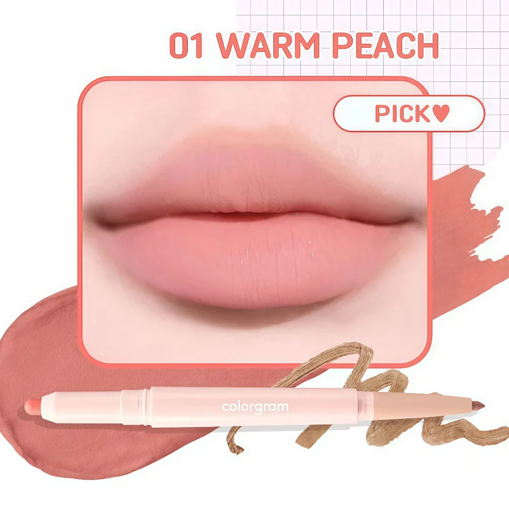 COLORGRAM All In One Over Lip Maker 01 Warm Peach