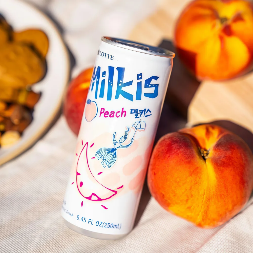 LOTTE Milkis Carbonated Drink (Peach Flavor) 250ml