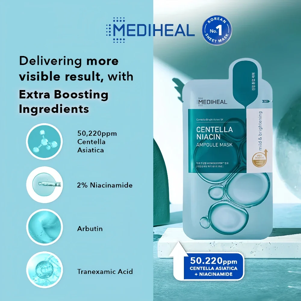 MEDIHEAL Centella Niacin Ampoule Mask (1) pc