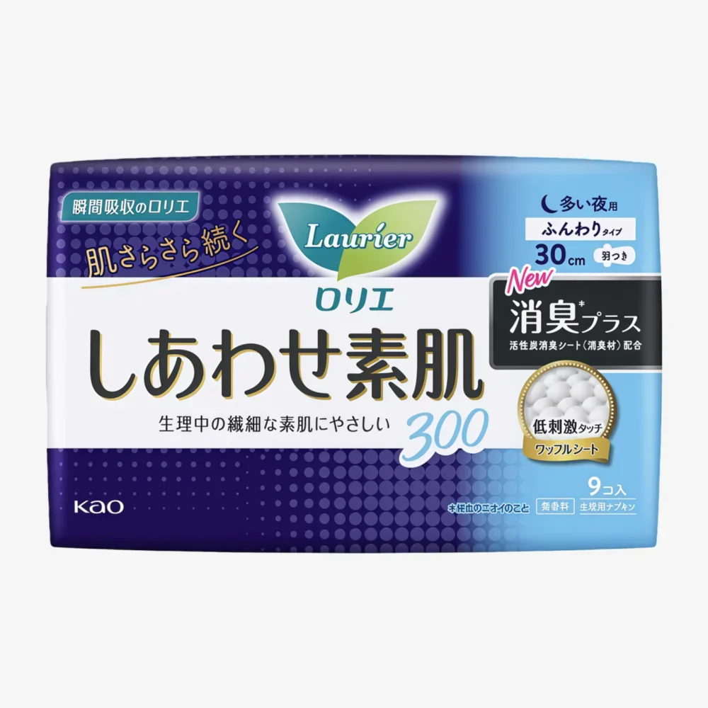 KAO Laurier Happy Bare Skin Deodorant Night Feather 30cm 9pcs