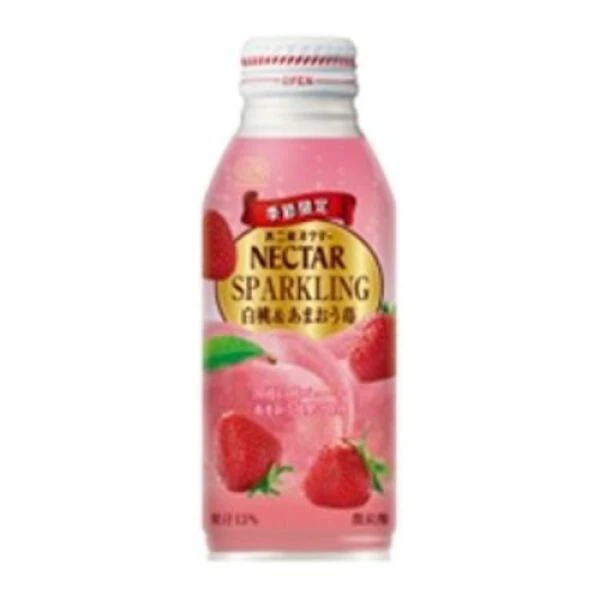 FUJIYA Nectar Sparkling Peach Strawberry Juice 380ml