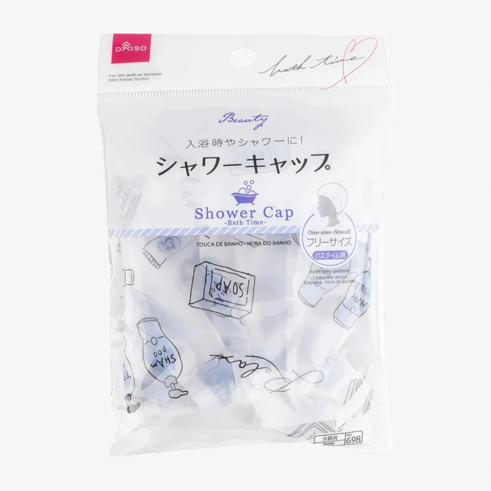 DAISO Shower Cap Bath Time