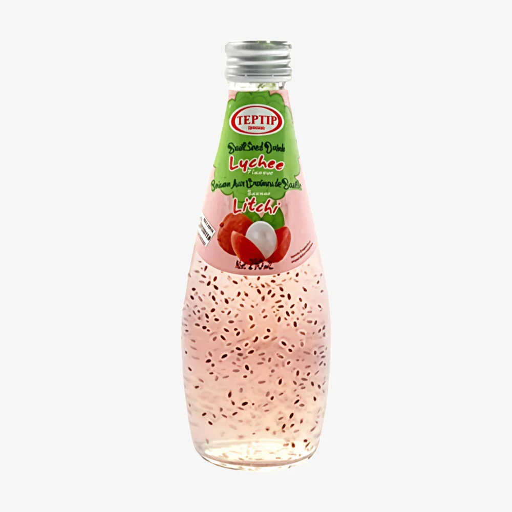 TEPTIP Basil Seed Drink Lychee Flavor 290ml
