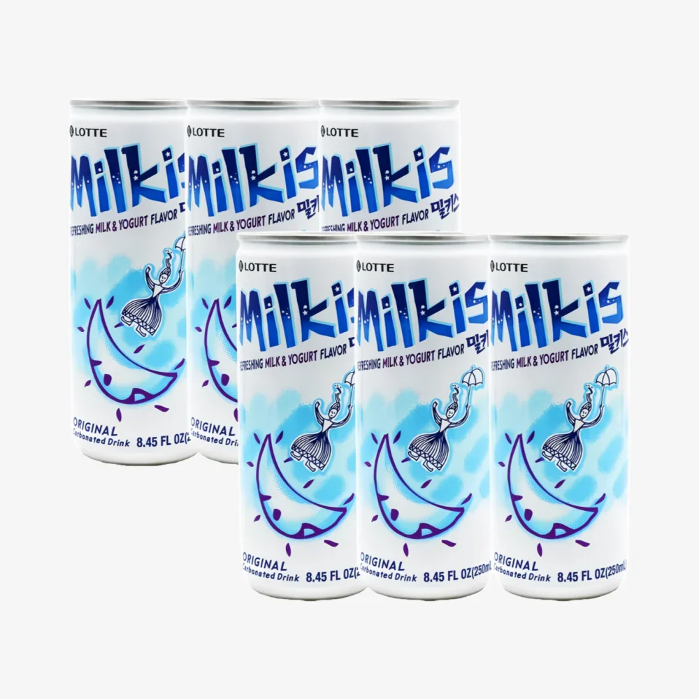 LOTTE Milkis Carbonated Drink (Milk&Yogurt Flavor) 250ml x6
