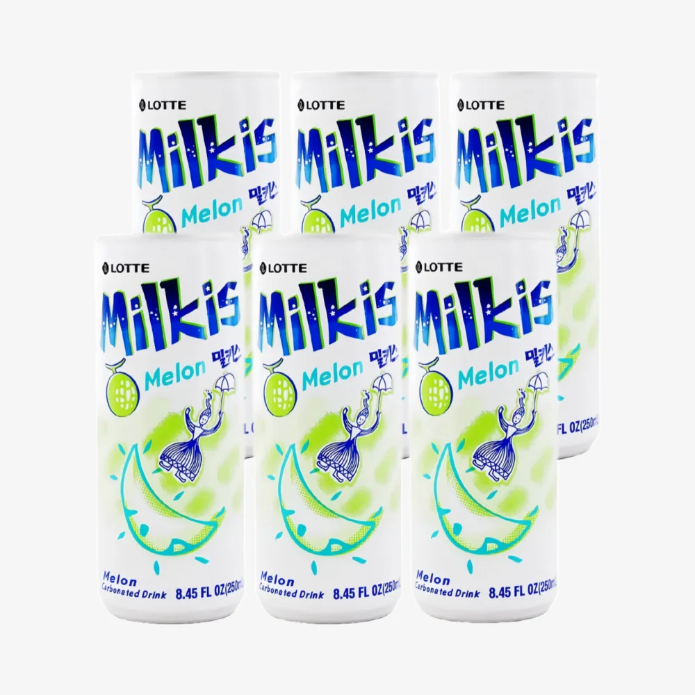 LOTTE Milkis Carbonated Drink (Melon Flavor) 250ml x6