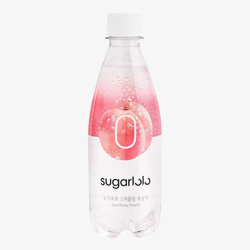 SUGARLOLO 0 kcal Sparkling Water (Peach Flavor) 350ml