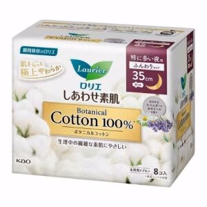 KAO LAURIER Botanical Cotton Sanitary 35cm 8pcs