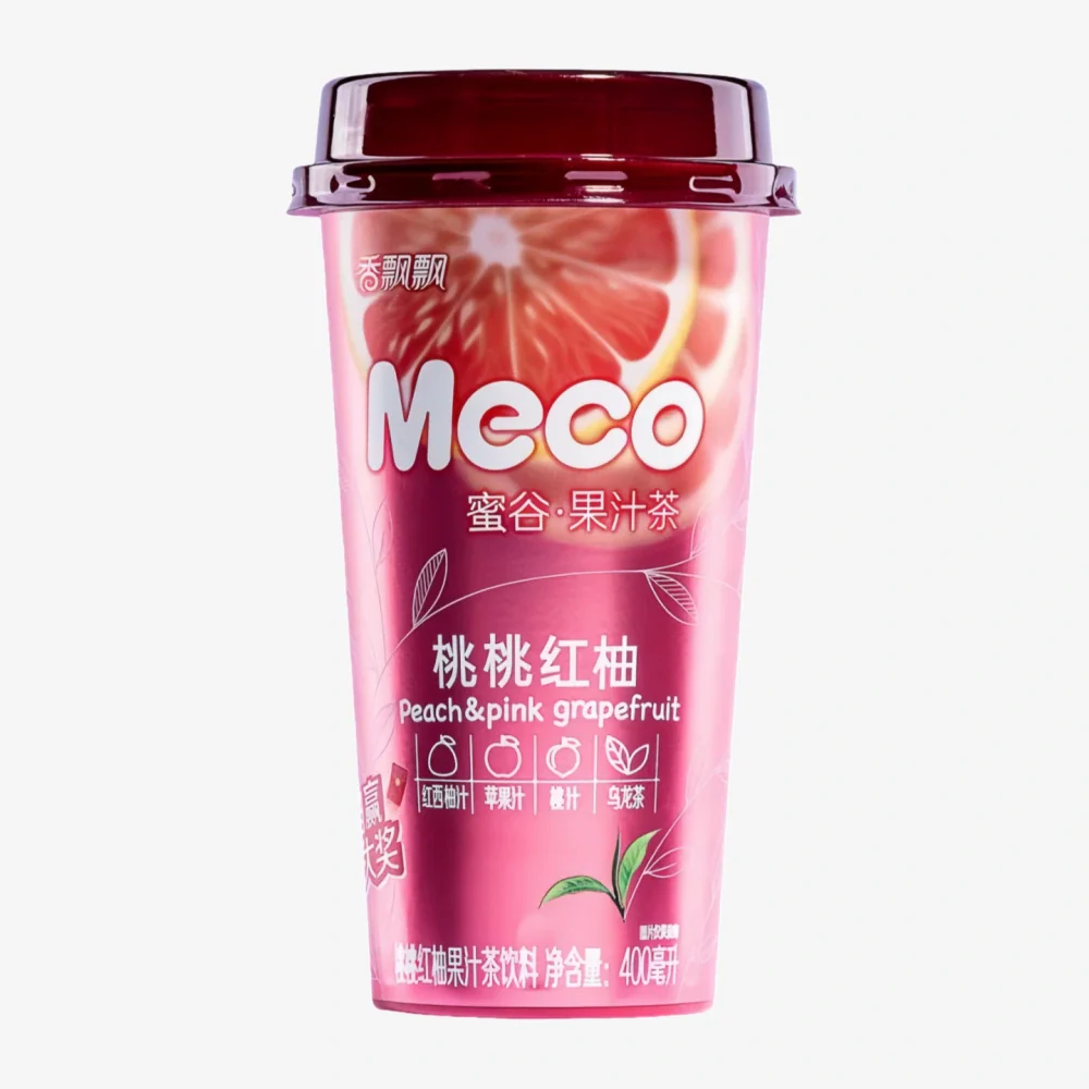 XIANG PIAO PIAO Meco Fruit Tea Peach & Pink Grapefruit Flavor 400 ml