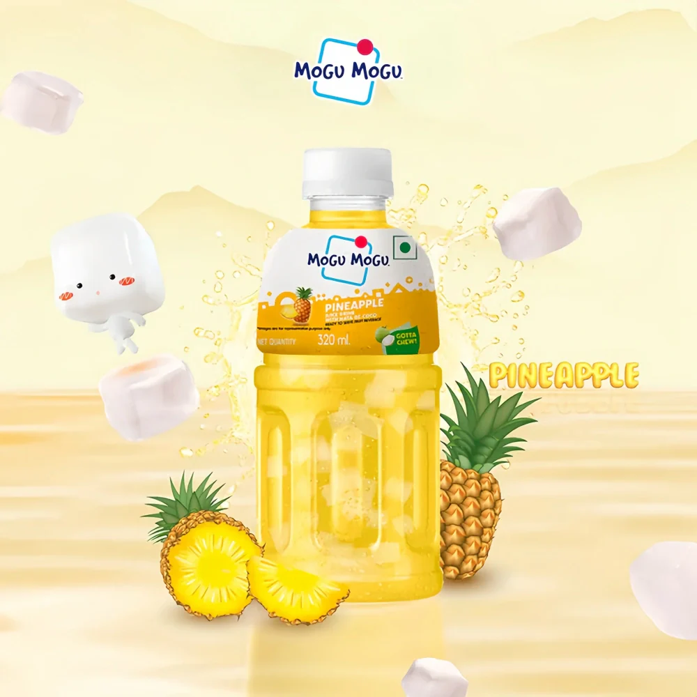 MOGU MOGU Nata de Coco Pineapple Flavor Drink 320ml