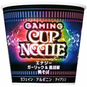 Nissin Gaming Cup Noodle Energy Garlic & Black Pepper Yakisoba 85g