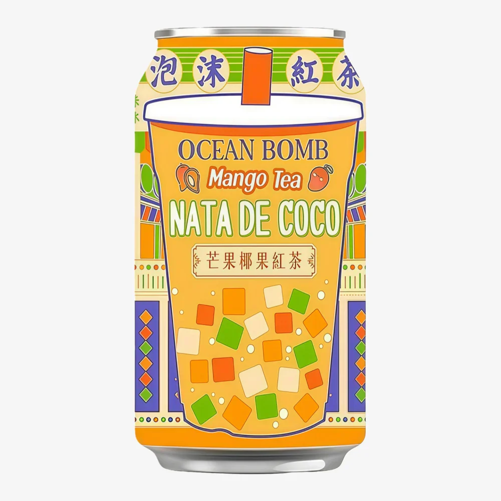 OCEAN BOMB Nata de Coco Mango Black Tea 315ml