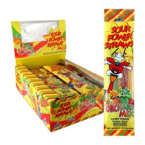 Dorval Sour Power Straws Orchard Mix 50g