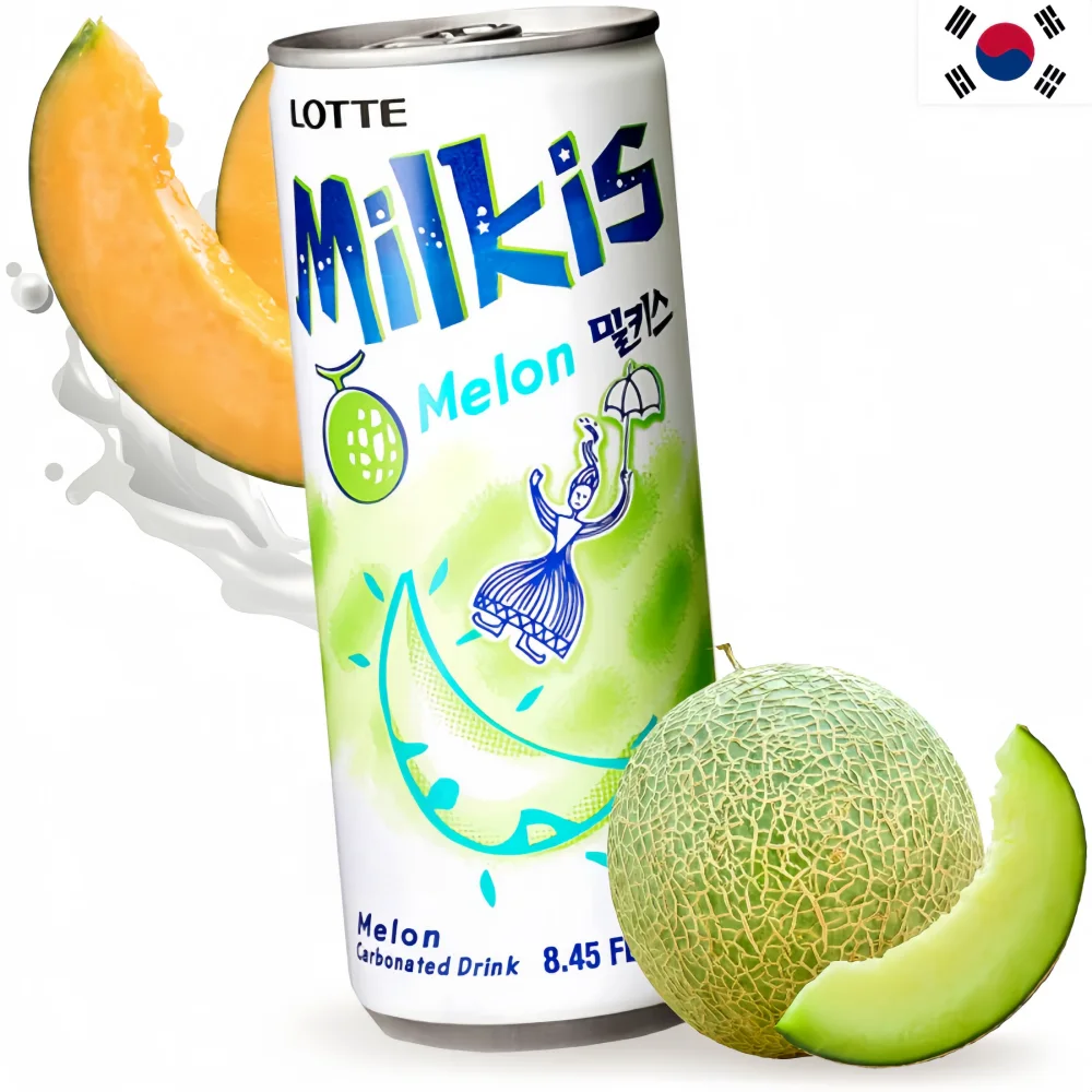 LOTTE Milkis Carbonated Drink (Melon Flavor) 250ml x6