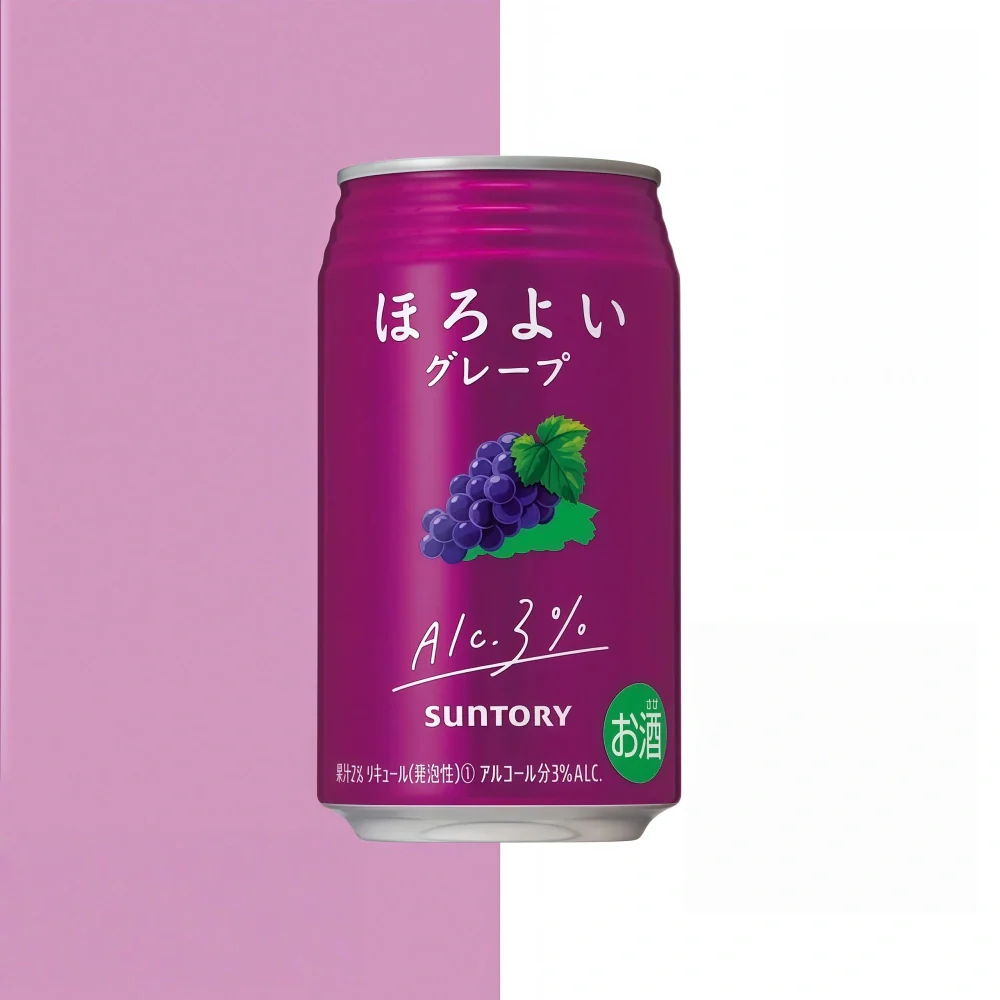SUNTORY Carbonated Grape Juice (3% Alc) 350ml