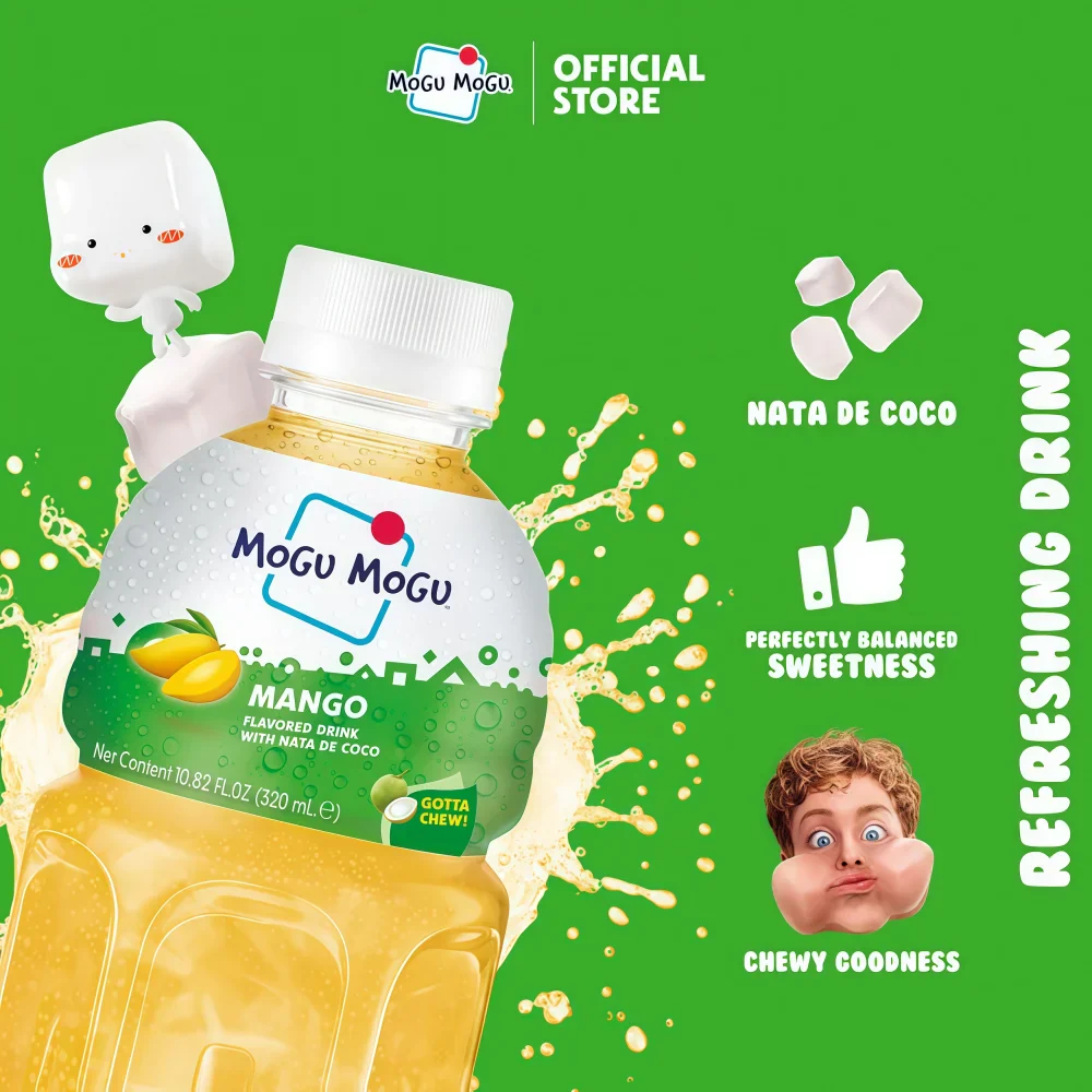 MOGU MOGU Nata de Coco Mango Flavor Drink 320ml
