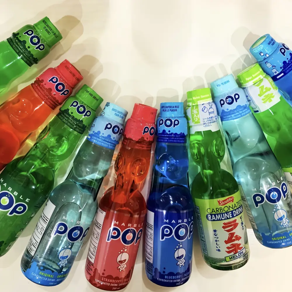 POP MARBLE BLUEBERRY CARBONATED DRINK 200ML