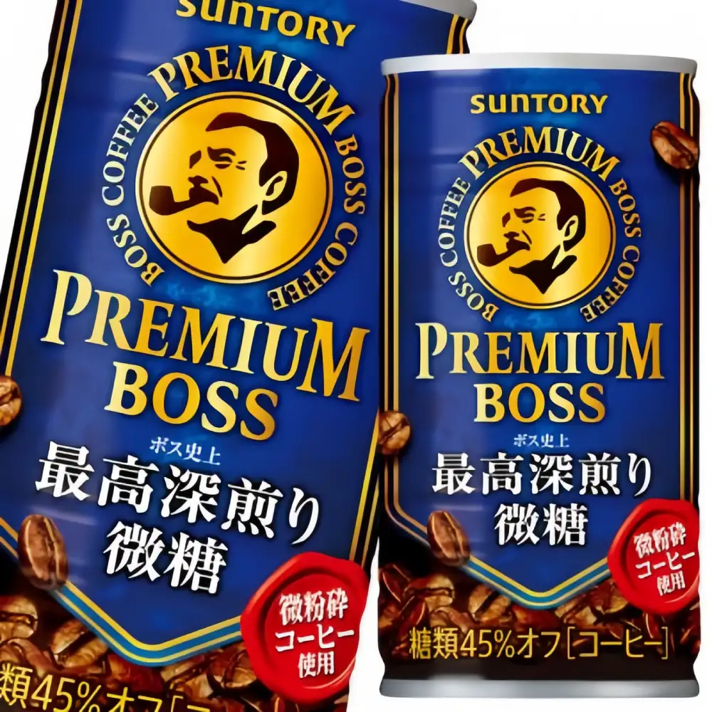 SUNTORY Boss Premium Dark Roast Coffee Less Sugar 185g