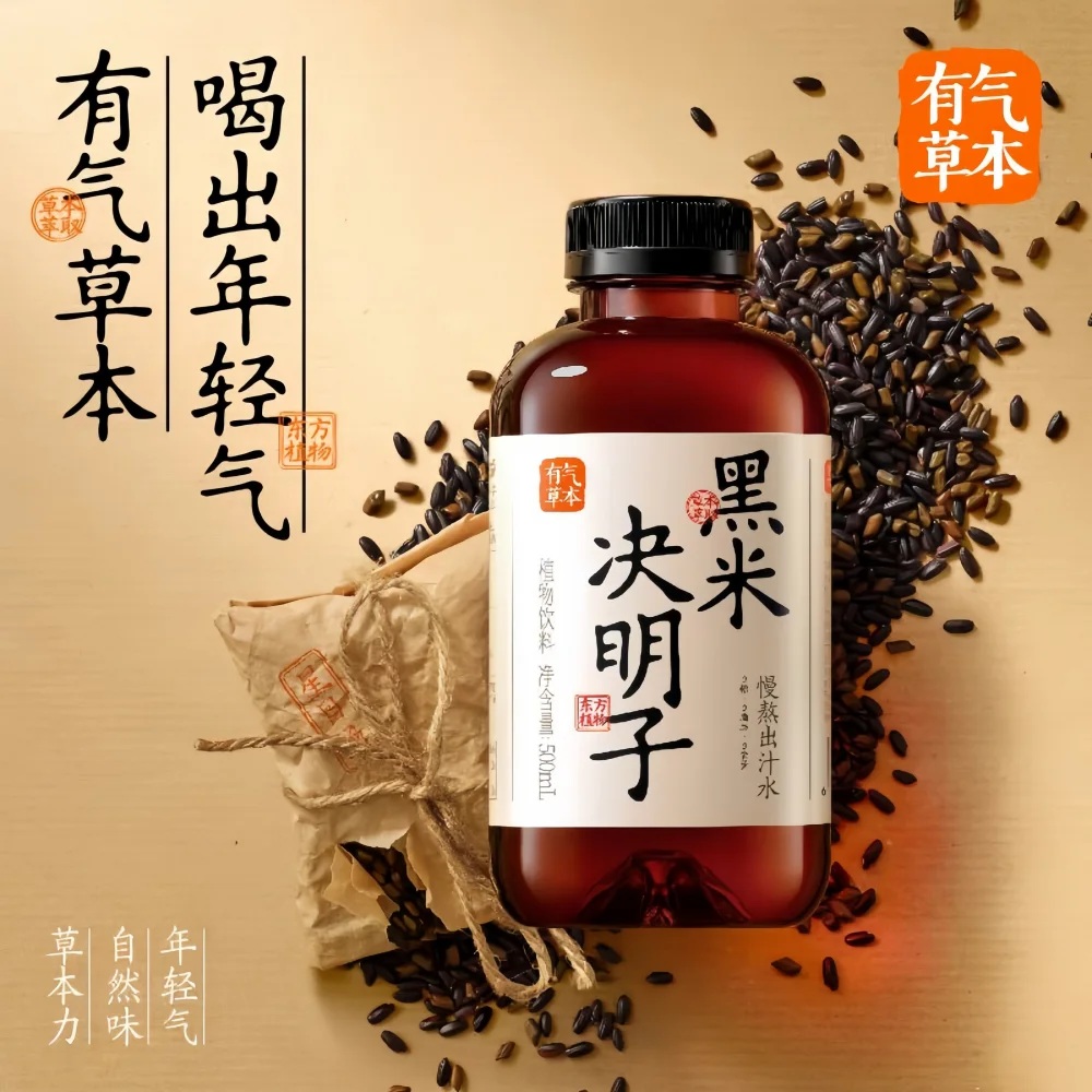 GZSL Black Rice Cassia Seed Tea 0 Sugar 0 Fat 500ml