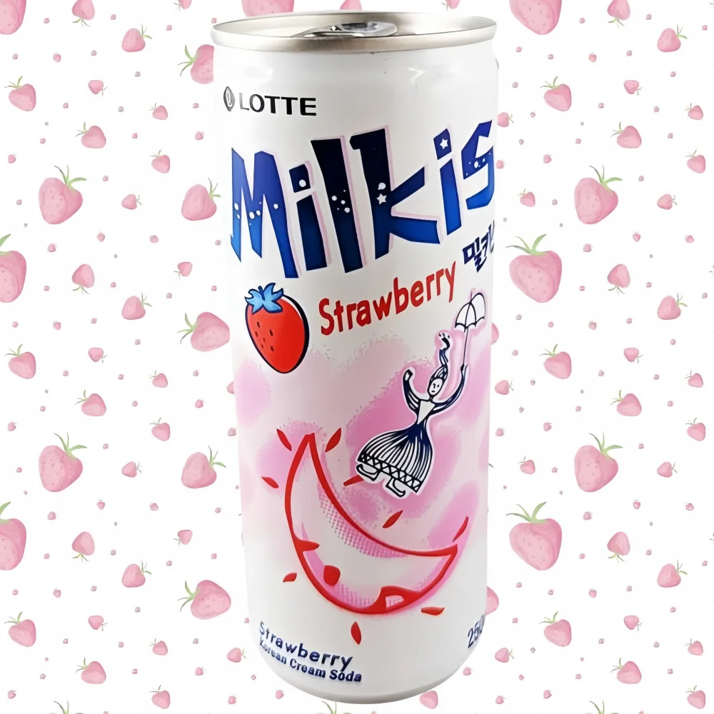 LOTTE Milkis Carbonated Drink (Strawberry Flavor) 250ml x6