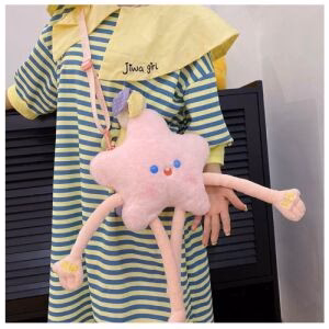 Cute Little Cartoon Star Shoulder Bag - Pink