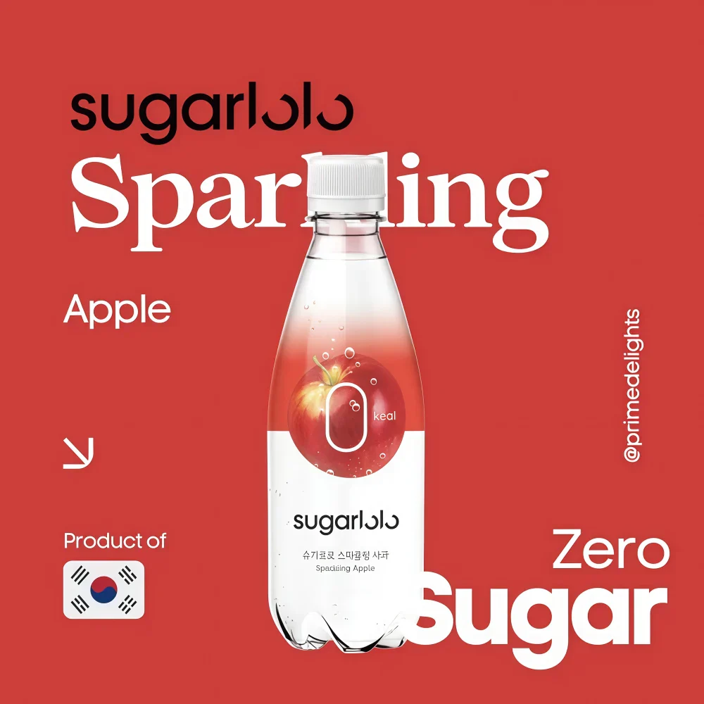 SUGARLOLO 0 kcal Sparkling Water (Apple Flavor) 350ml