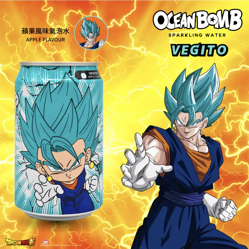 OCEAN BOMB Dragonball Sparkling Water (Apple Flavor) 330ml