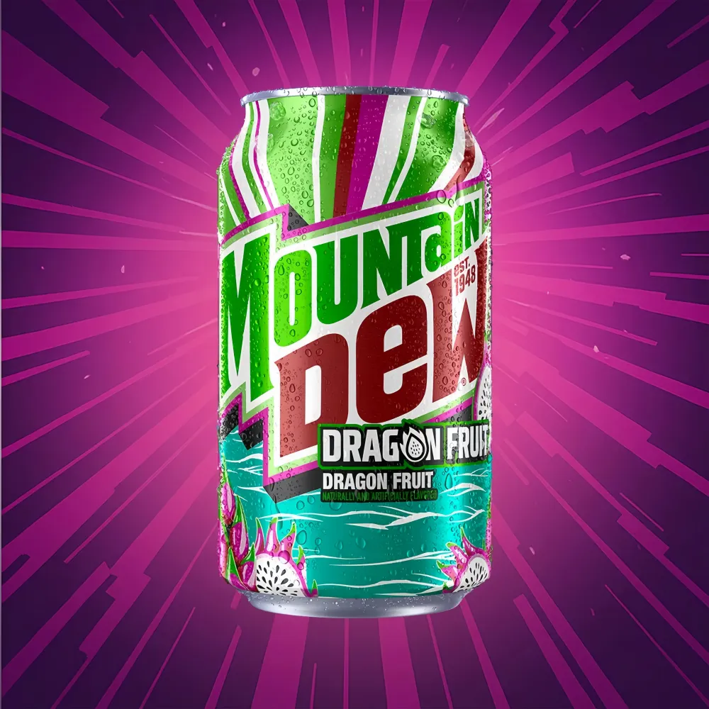 MOUNTAIN DEW Freedom Fusion Soda(Dragon Fruit Flavor) 355ml