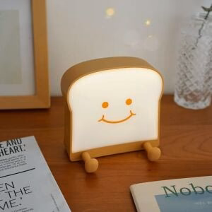 Cute Toast Night Lights with Phone Stand (Brightness Adjustable)